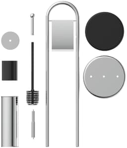 Eisl WC-Garnitur Toilettenpapierhalter stehend | Silber