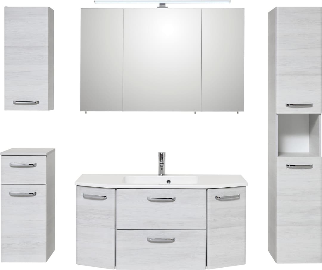 Saphir Quickset 936 Badmöbel-Set | Holztöne