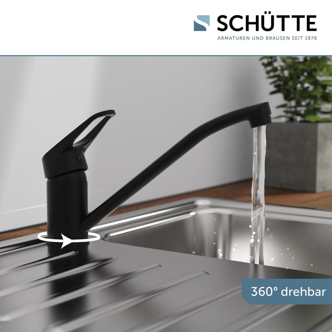 Schütte TASSONI Spültischarmatur | Schwarz