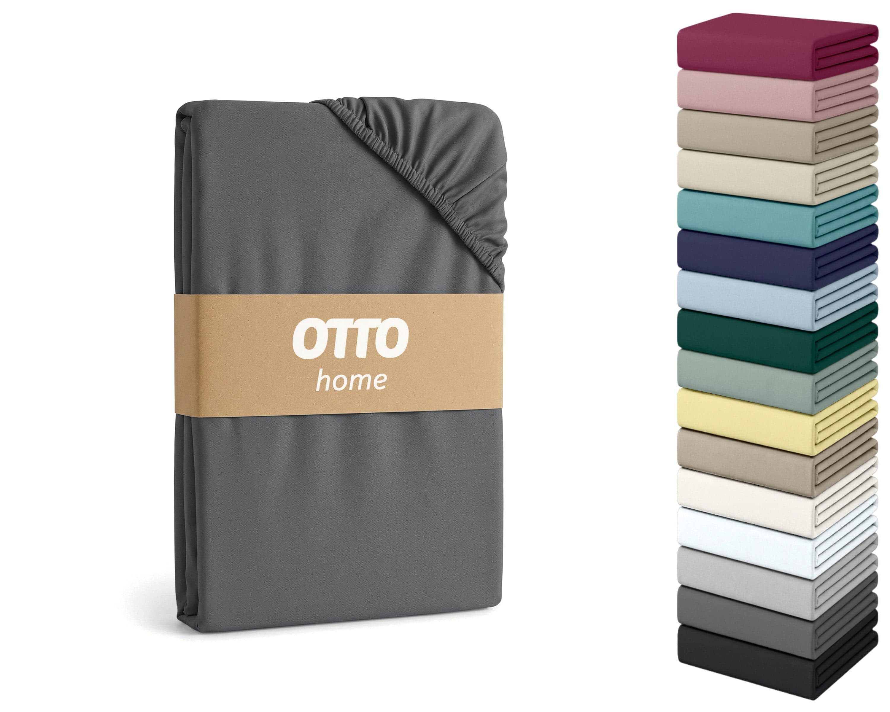 OTTO home Spannbettlaken PHYSALIS Comfort | Grau