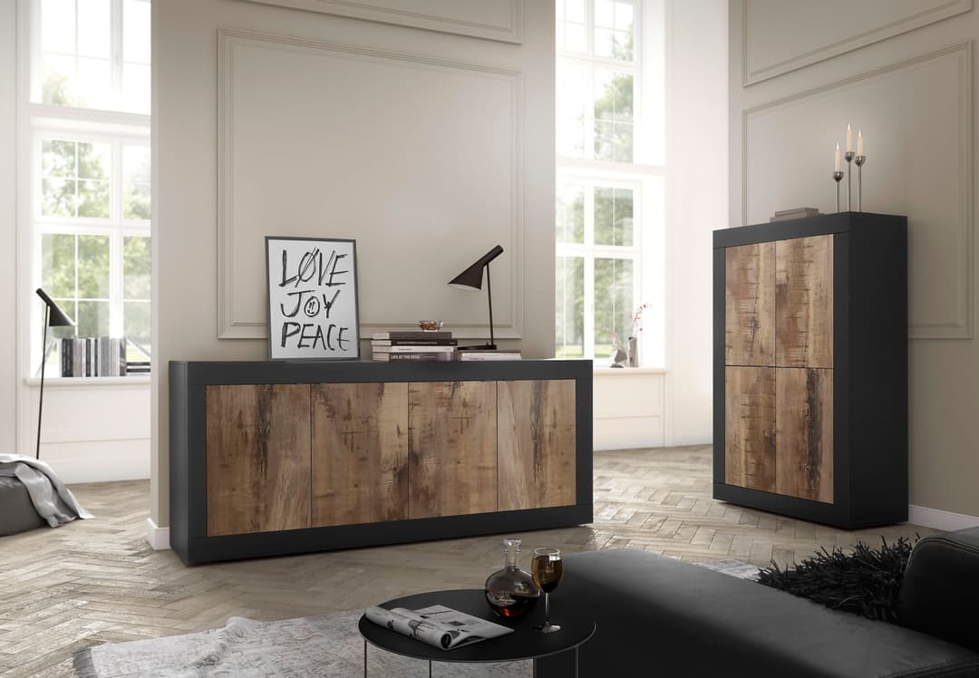 Home affaire Highboard Basic | Schwarz
