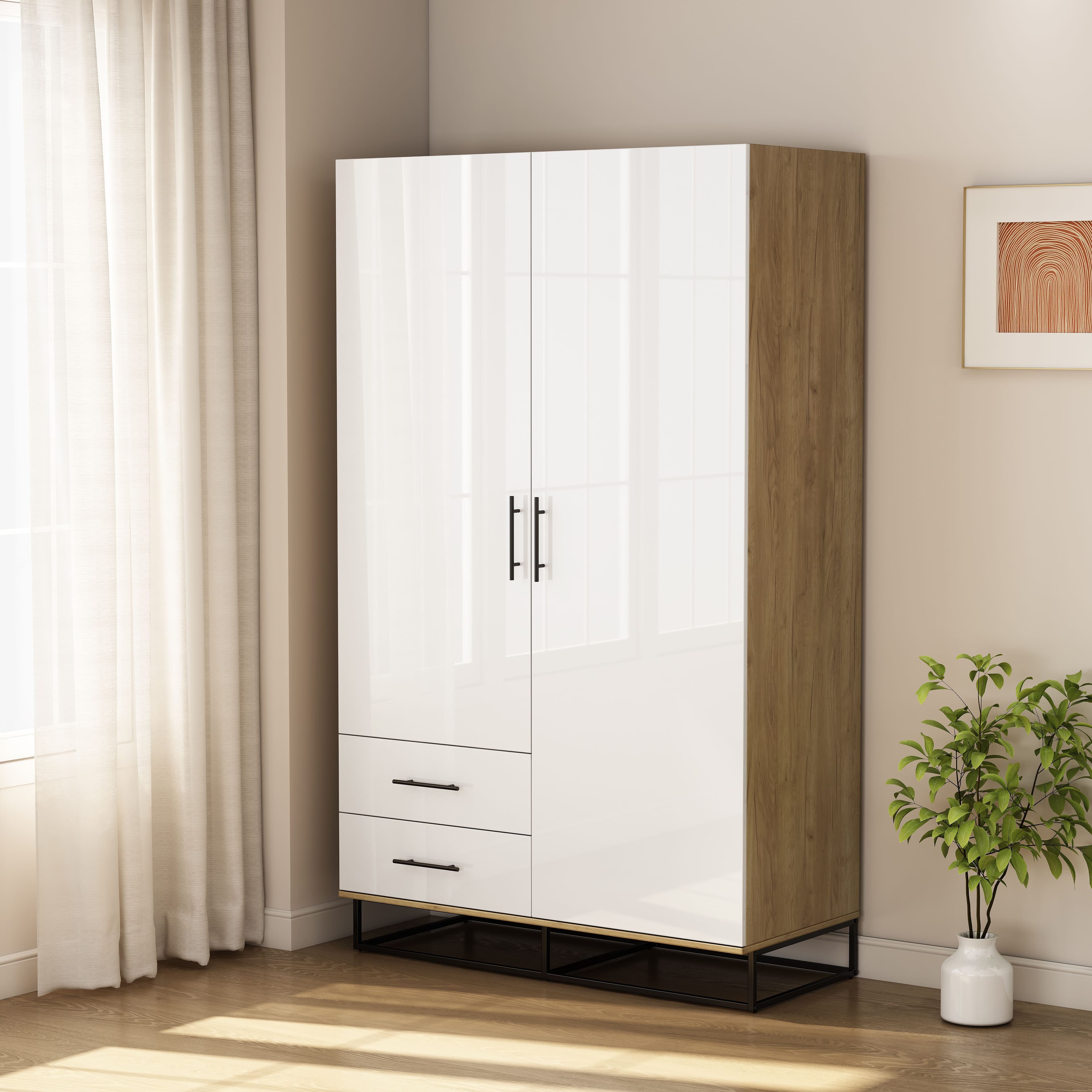 OTTO home Kleiderschrank Luca Kommode Schrank Schlafzimmer | Weiß