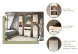 welltime Waschbeckenunterschrank SIENA | Holztöne