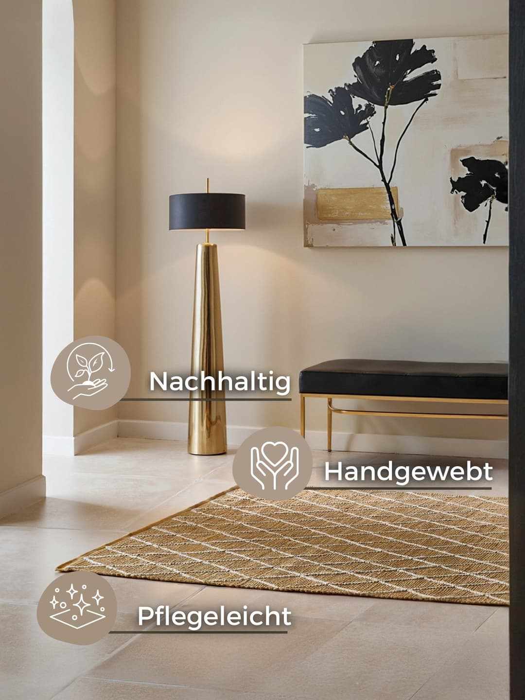 HANSE Home Teppich Kunu Juteteppich | Beige