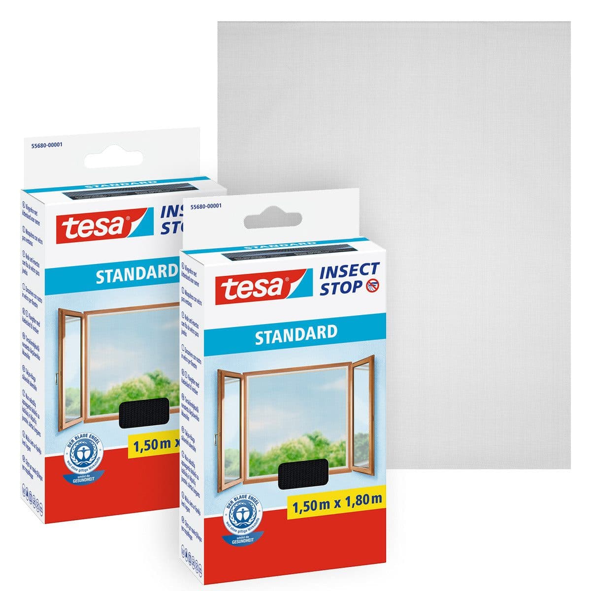 tesa Insektenschutz-Fensterrahmen Insect Stop Standard | Schwarz