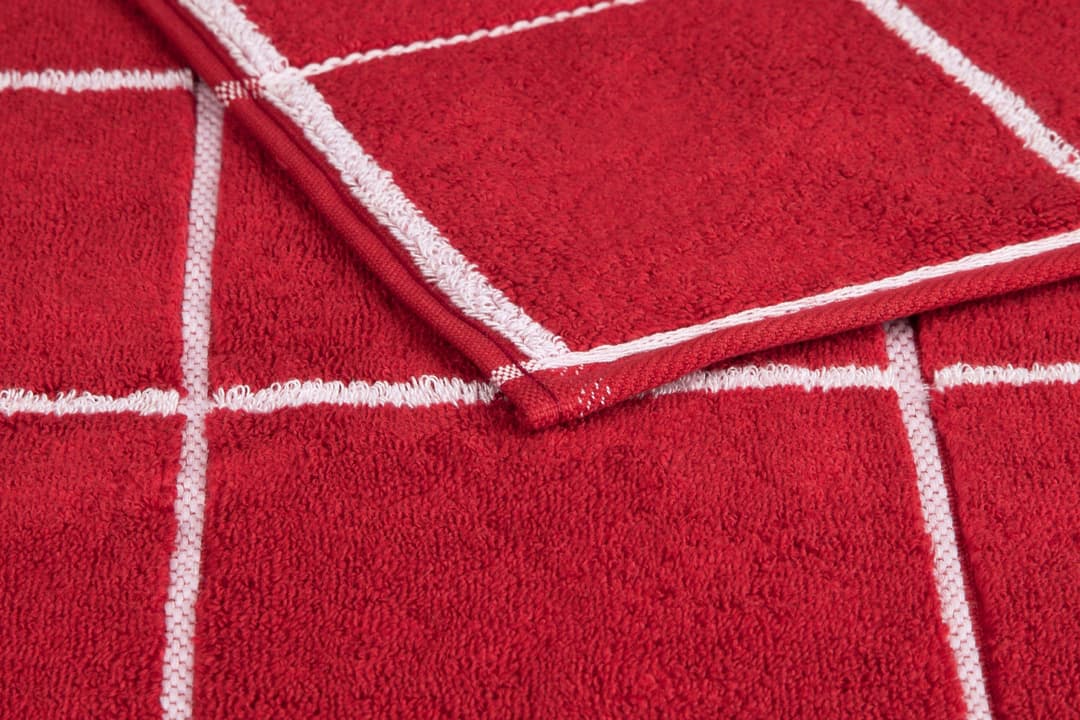 ROSS Duschtuch Cashmere Überkaro | Rot