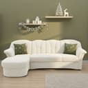 DOMO collection Ecksofa Flores Schlafsofa | Beige