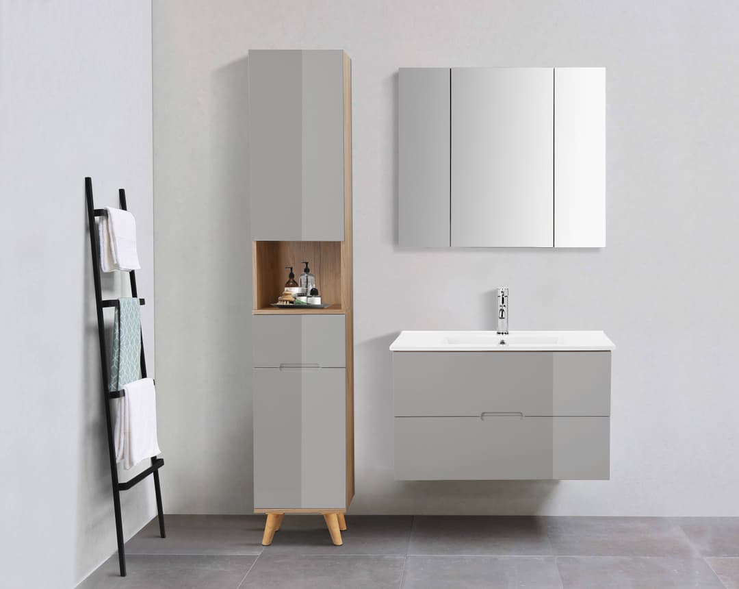 welltime Badmöbel-Set Lund | Braun