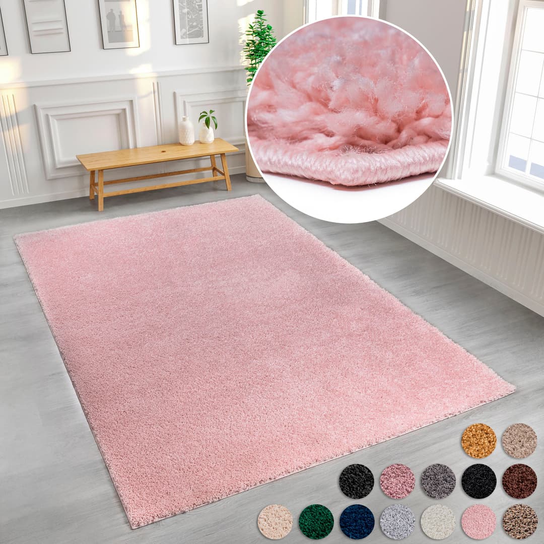 OTTO home Hochflor-Teppich Viva Shaggy | Rosa