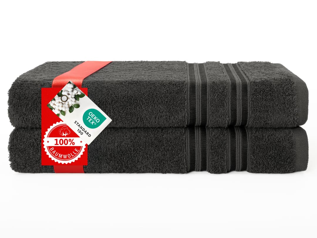 HAMMETEX Duschtuch 2er Set | Grau