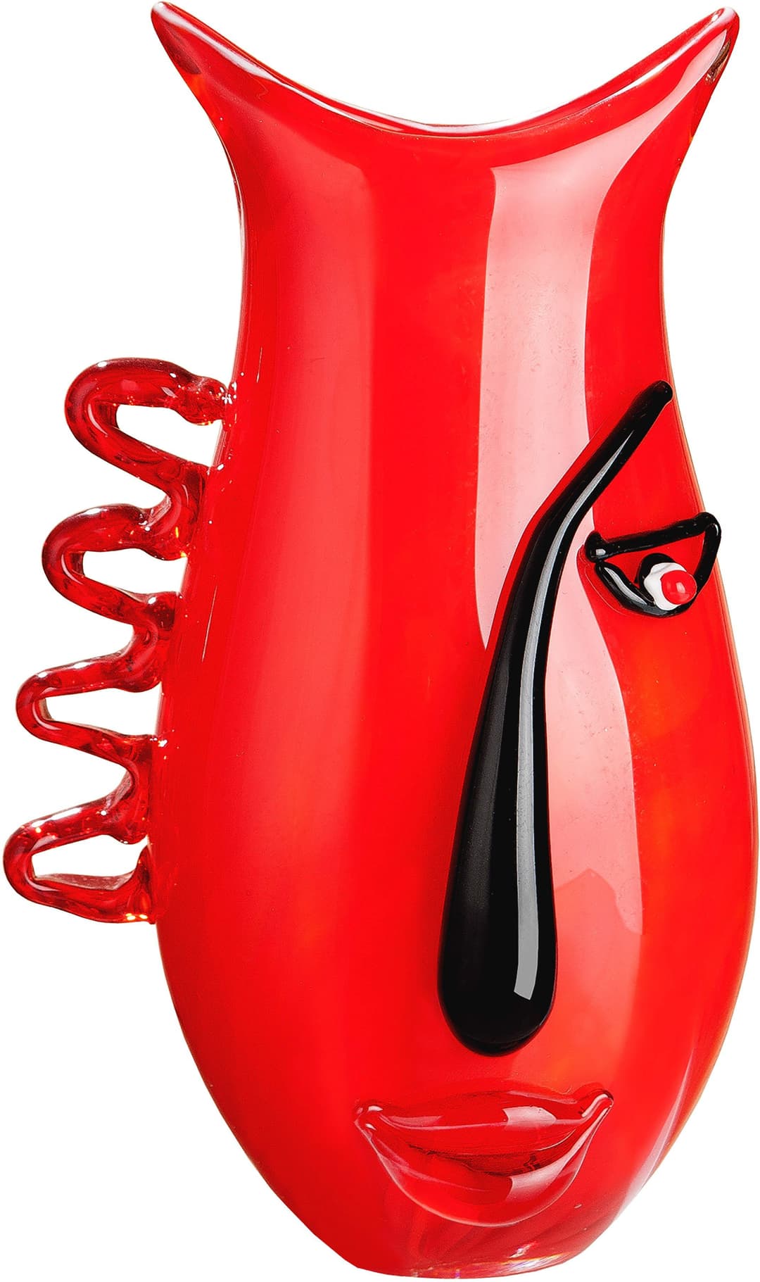 GILDE GLAS art Tischvase Red Vase | Rot