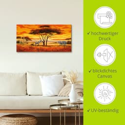 Artland Leinwandbild Afrikanische Landschaft II | Mehrfarbig