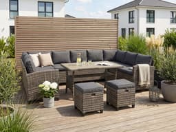 KONIFERA Gartenlounge-Set Rotterdam | Grau