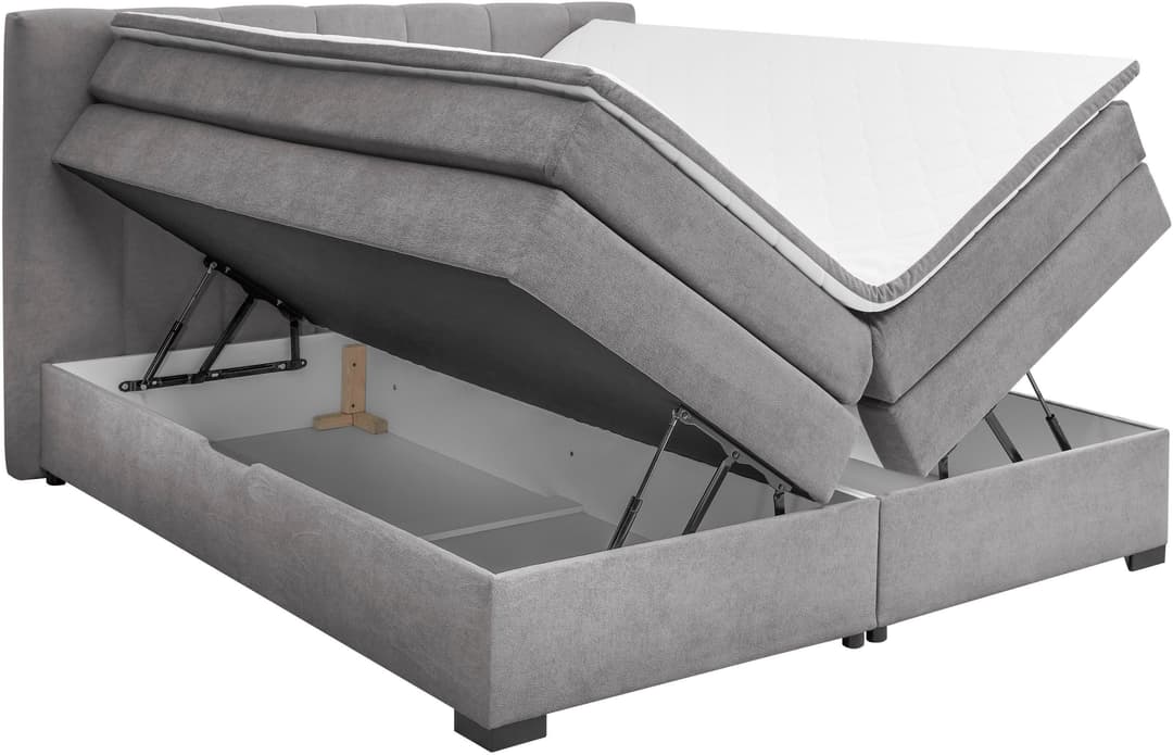 ED EXCITING DESIGN Boxspringbett Pescara | Grau