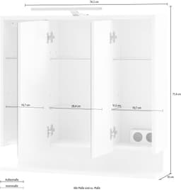 INOSIGN Spiegelschrank List | Weiß