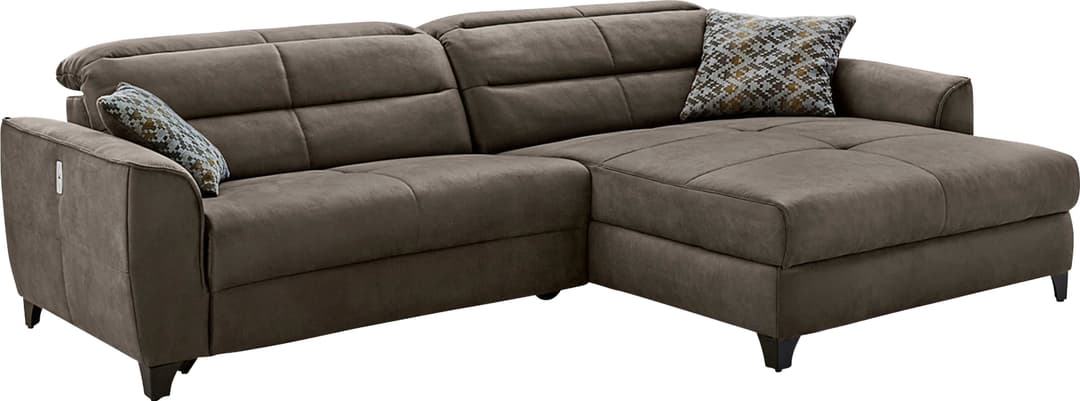 Jockenhöfer Gruppe Ecksofa Double One L-Form | Braun