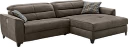 Jockenhöfer Gruppe Ecksofa Double One L-Form | Braun