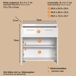 welltime Avena Unterschrank | Weiß