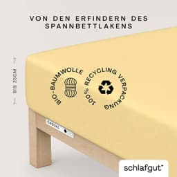 Schlafgut CASUAL Spannbettlaken | Gelb