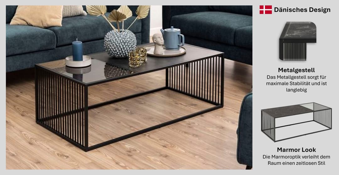 ACTONA GROUP Couchtisch Strington | Schwarz