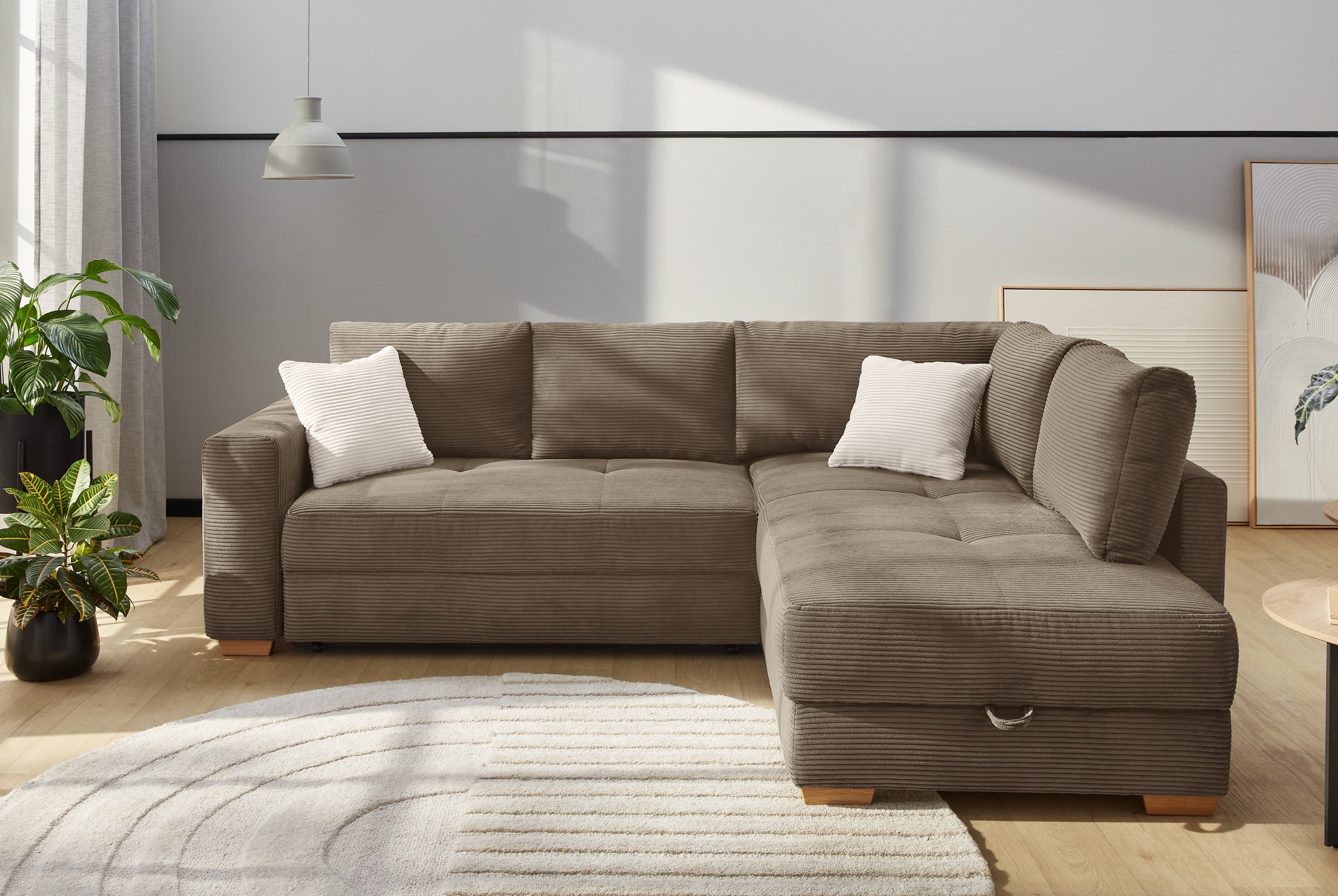 Jockenhöfer Gruppe Ecksofa Sunset L-Form | Braun