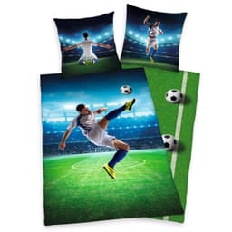 Herding Young Collection Kinderbettwäsche Fußballschuss | Grün