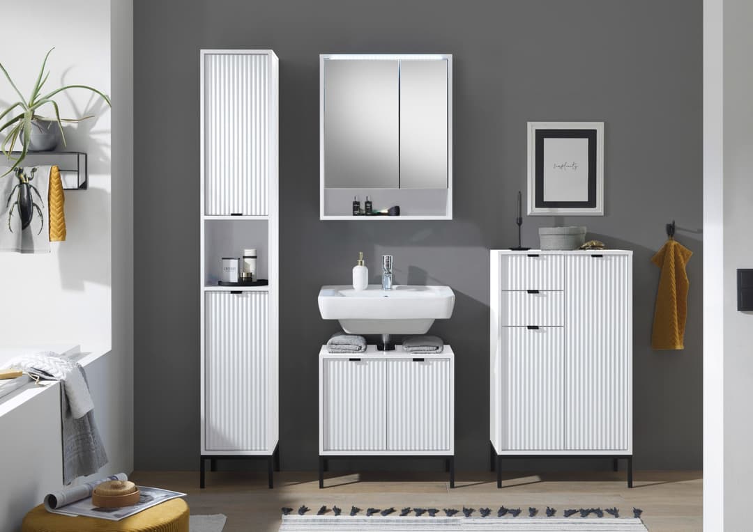 BASIC by Balculina Waschbeckenunterschrank Lucera | Weiß