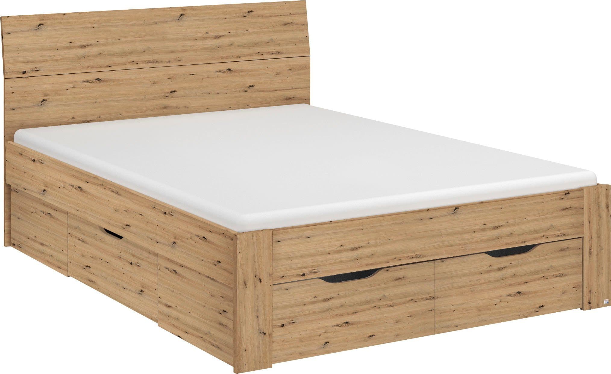 rauch Bett Einzelbett Doppelbett Stauraum FLEXX | Holztöne