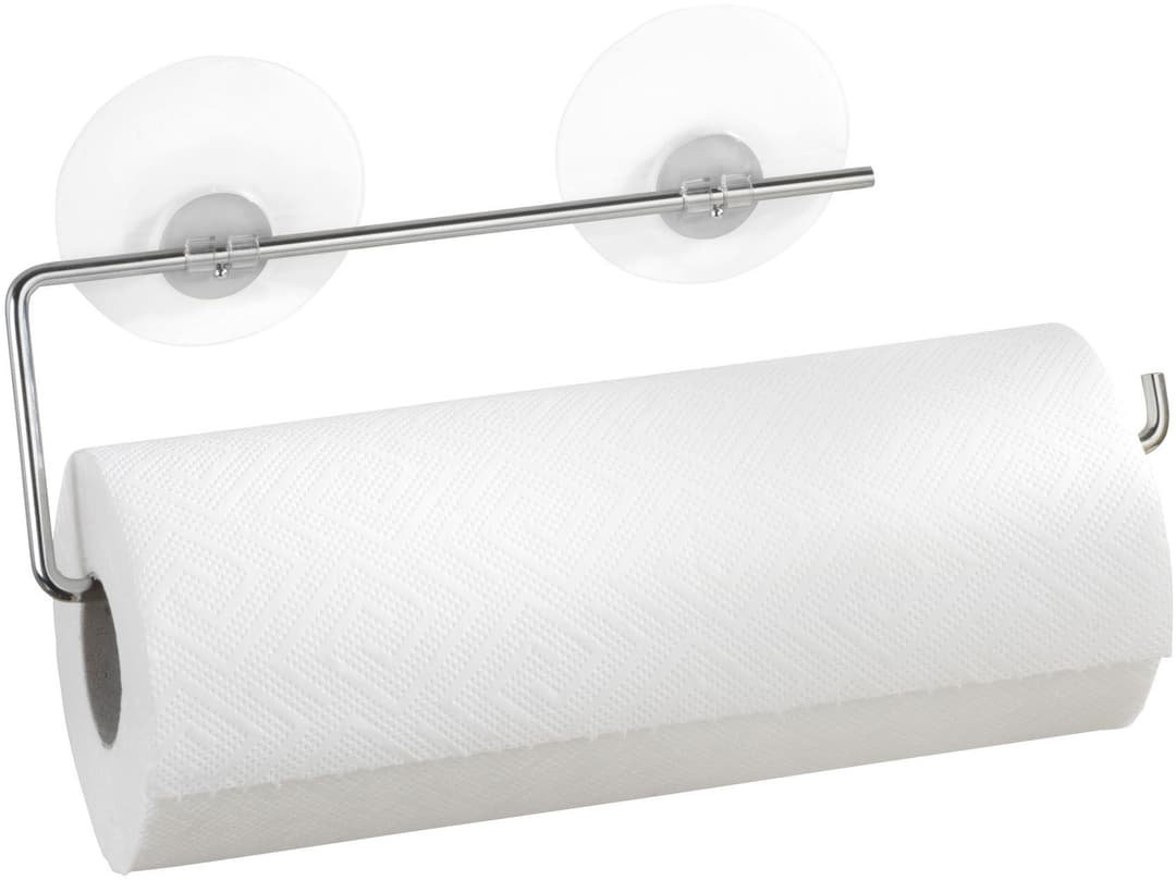 WENKO Wandrollenhalter Modell Static-Loc® | Silber
