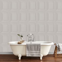 Laura Ashley Redbrook Wood Panel Dove Grey Vliestapete | Grau