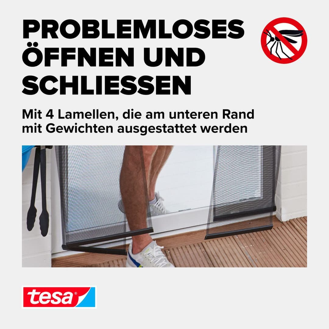 tesa Insektenschutz-Tür Insect Stop Standard | Schwarz