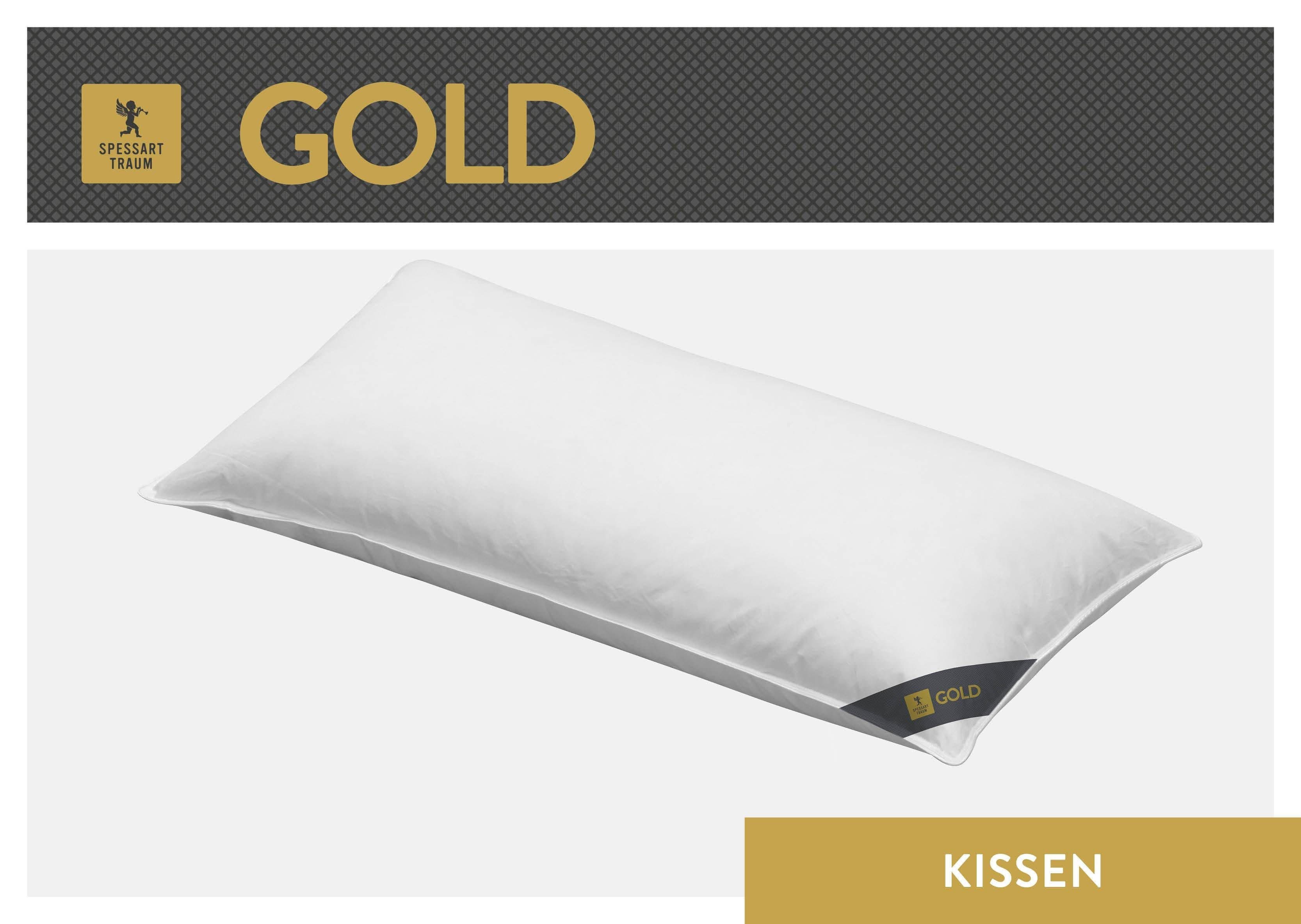 SPESSARTTRAUM 3-Kammer-Kopfkissen Gold | Weiß