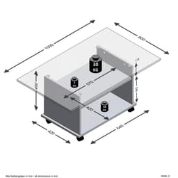 FMD Couchtisch | Grau