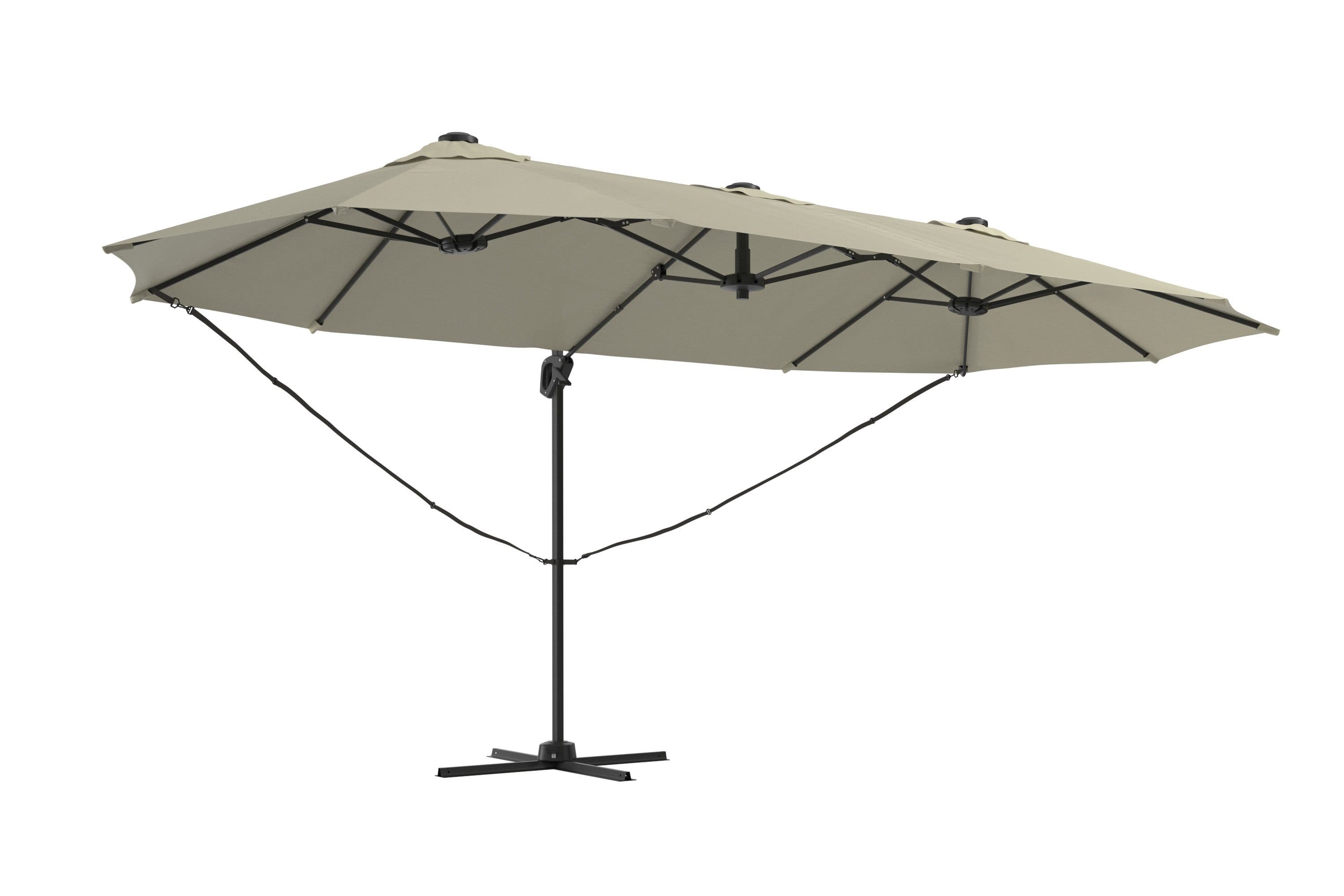 KONIFERA Ampelschirm »Elba« Twin | Beige