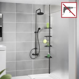 WENKO Duschregal Compact | Schwarz