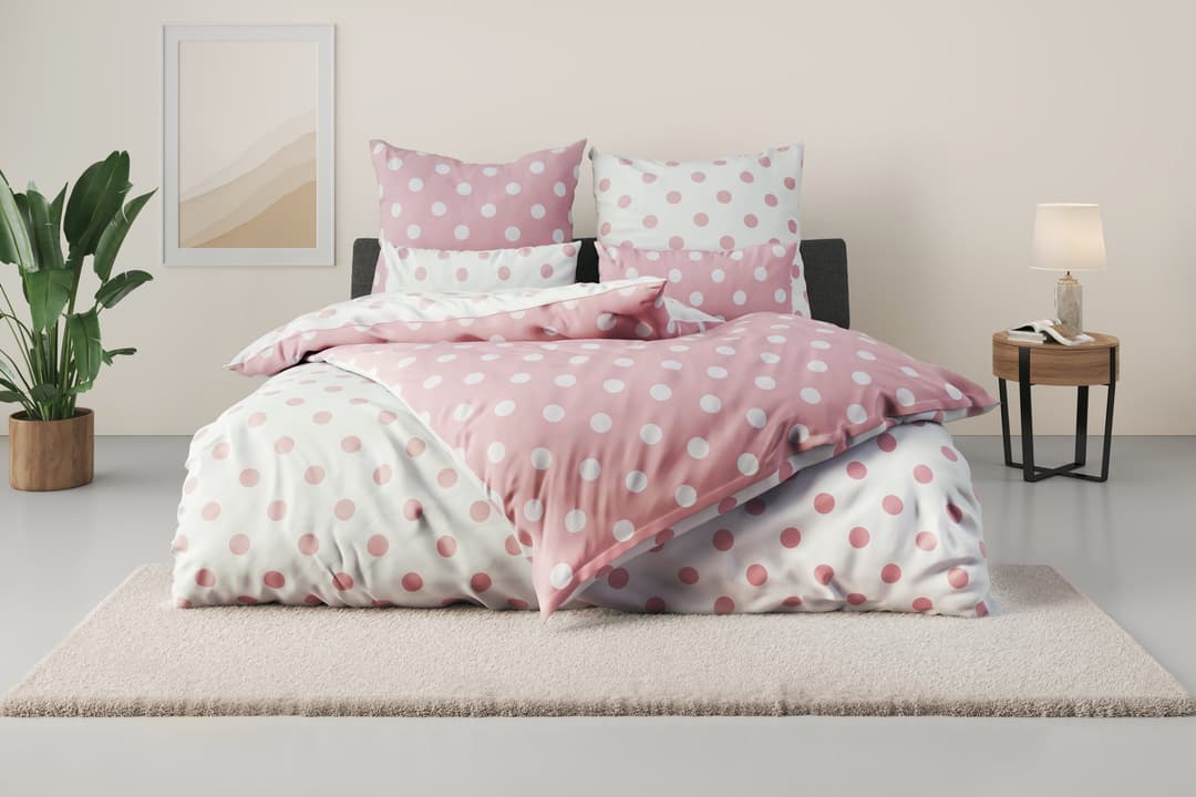 OTTO home Wendebettwäsche Dots | Rosa