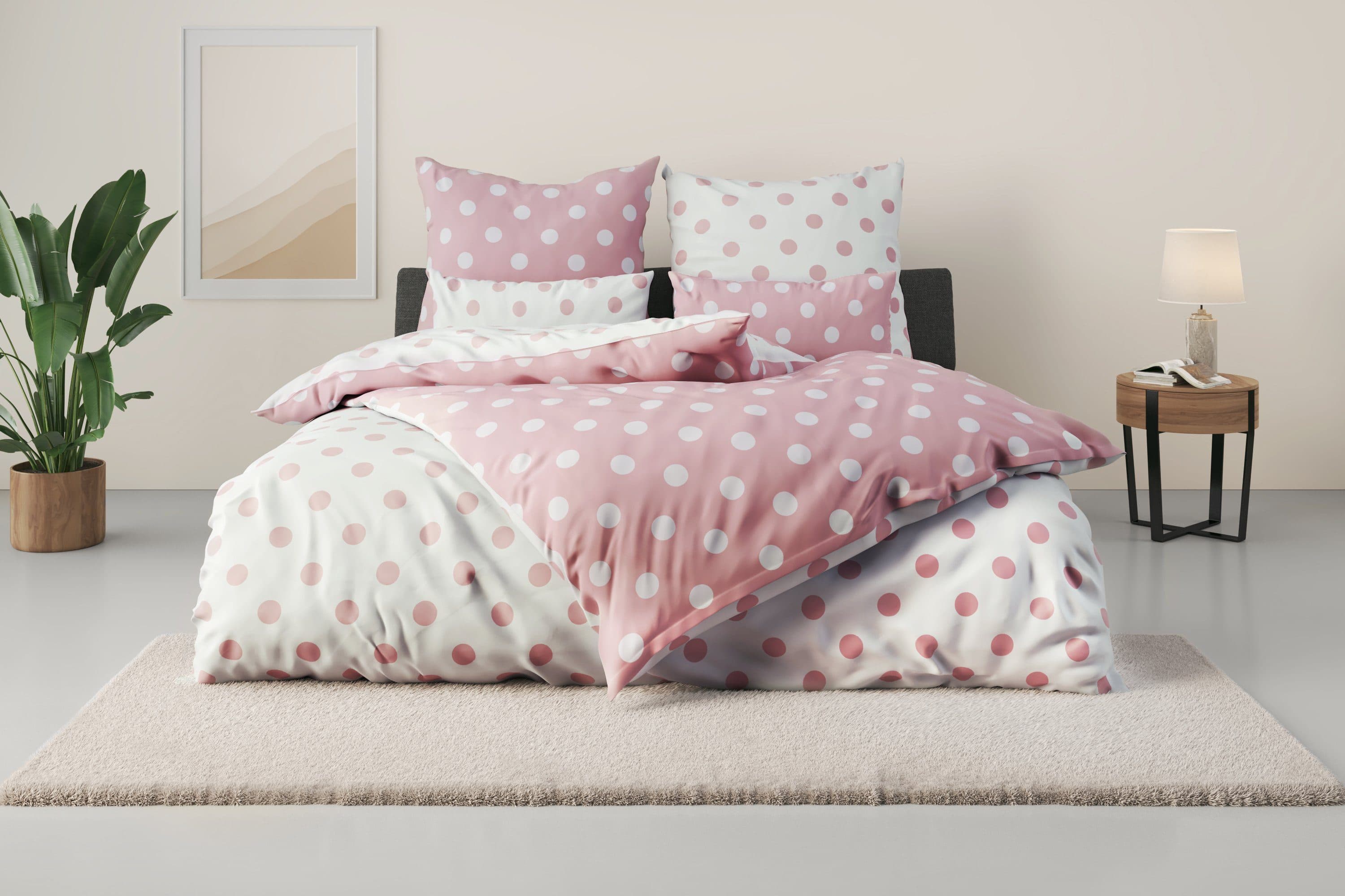 OTTO home Wendebettwäsche Dots | Rosa