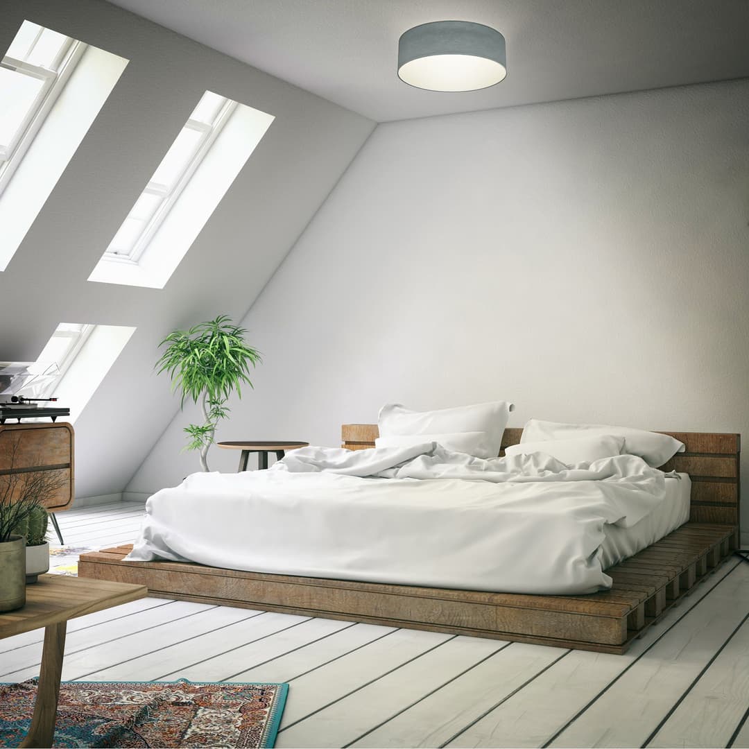 B.K.Licht LED Deckenleuchte | Grau