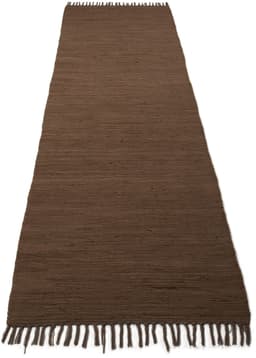 carpetfine Kelim Chindi uni Läufer | Braun