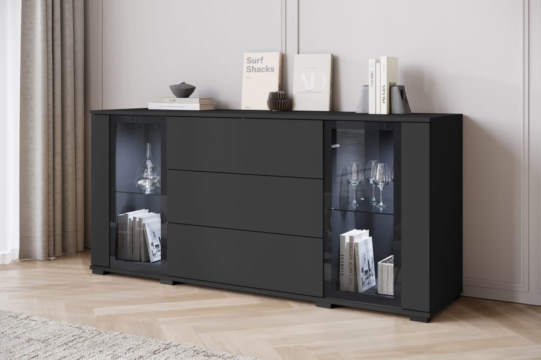home affaire Sideboard modernes Design | Schwarz