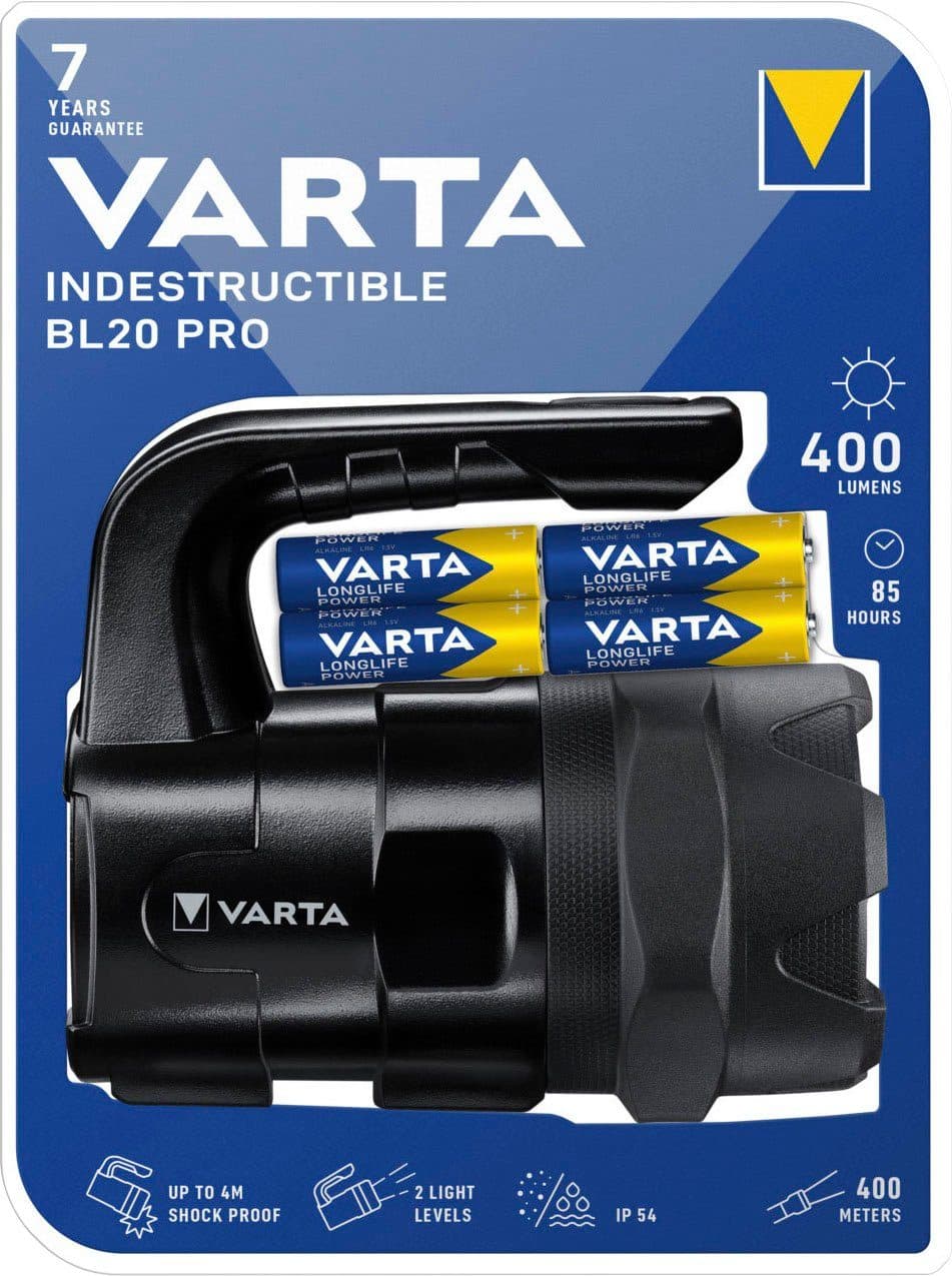 VARTA Taschenlampe Indestructible BL20 Pro | Schwarz