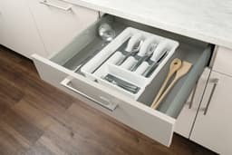 WENKO Besteckkasten Anti-Rutsch 5 Fächer | Weiß