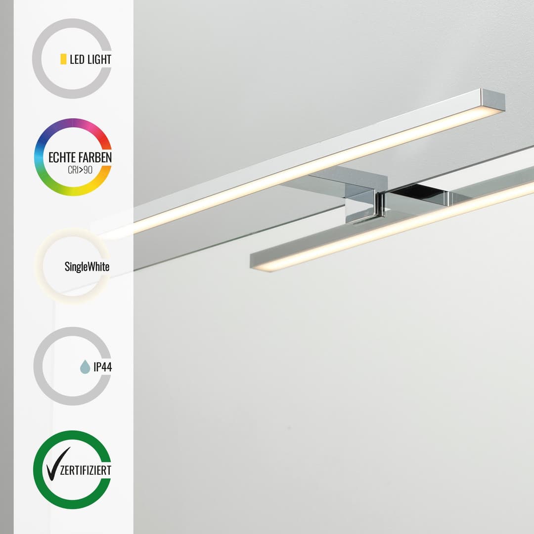 Loevschall Lagan NextGen Spiegelleuchte | Silber