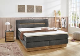 Jockenhöfer Gruppe Boxspringbett Nika 180x200cm | Grau