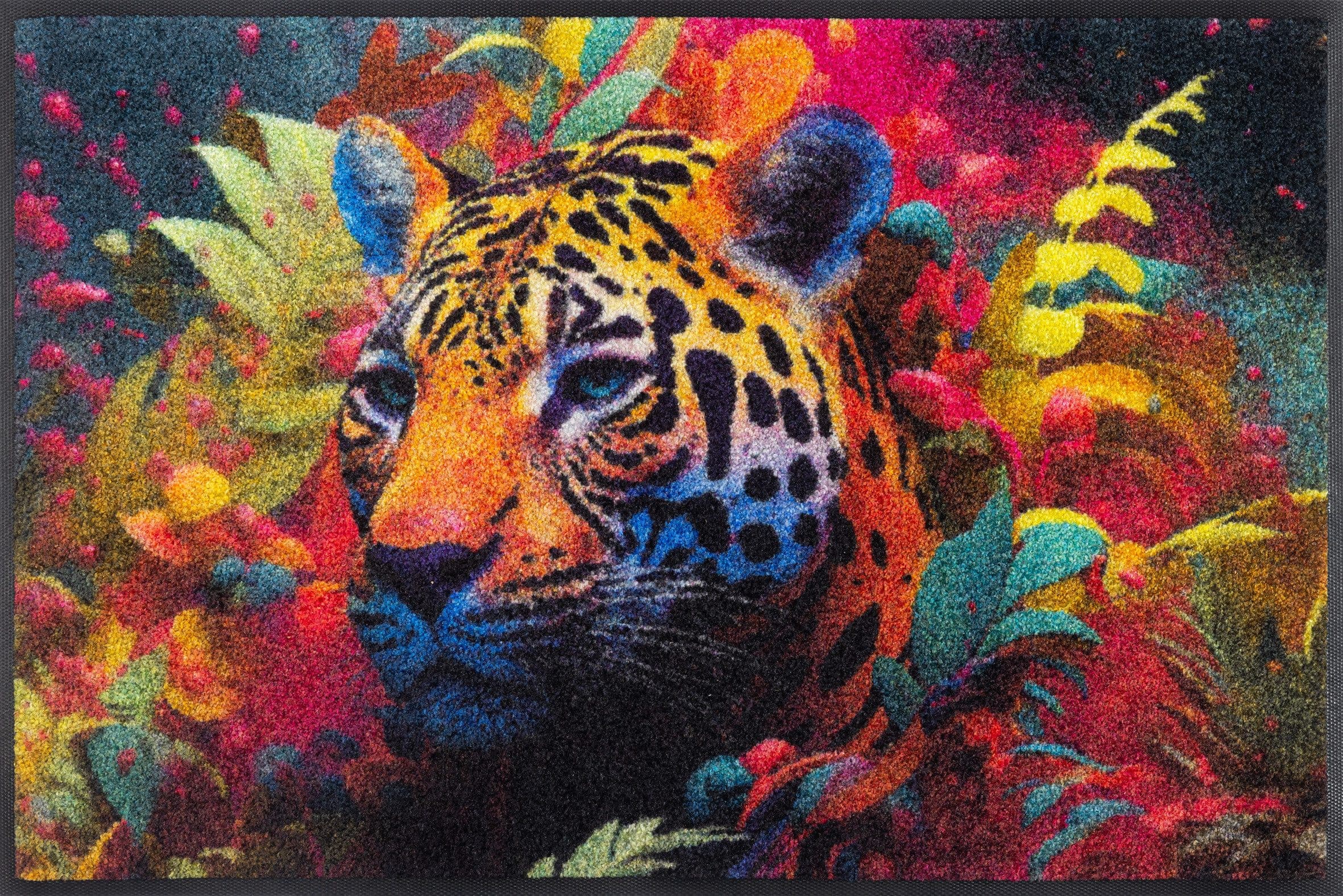 wash+dry by Kleen-Tex Fußmatte Leopy McLeopard | Mehrfarbig