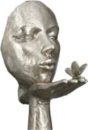 GILDE Dekofigur Skulptur Desire | Silber 4