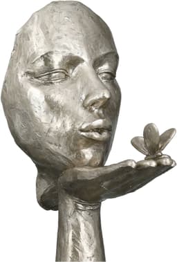 GILDE Dekofigur Skulptur Desire | Silber