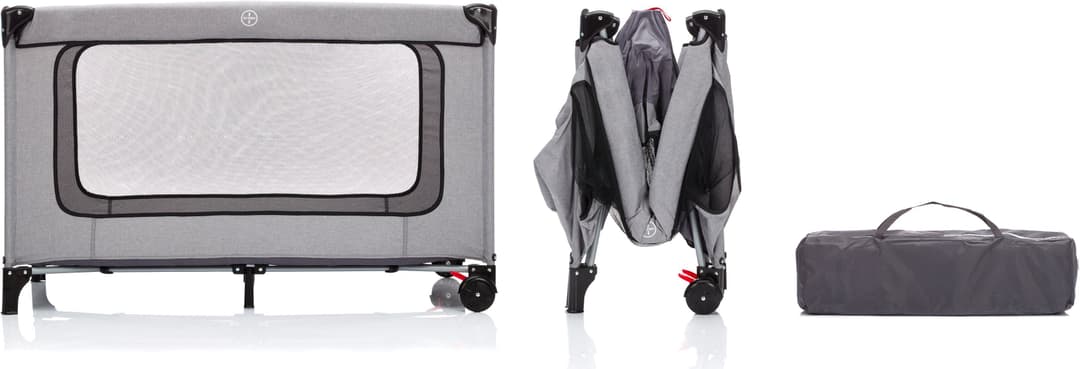 Fillikid Baby-Reisebett Standard grau melange | Grau