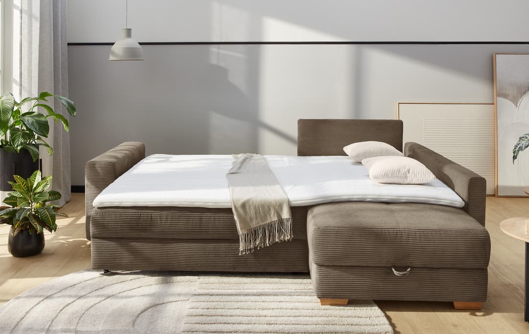 Jockenhöfer Gruppe Ecksofa Sunset L-Form | Braun