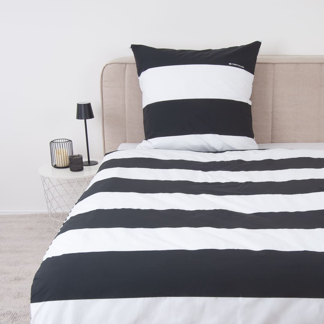 TOM TAILOR HOME Wendebettwäsche SIENA | Schwarz